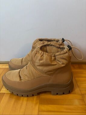 Lucky Brand Women's Tan Puffer Ankle Boots